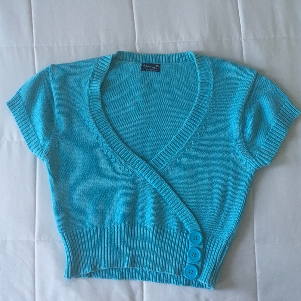 Stradivarius 🇪🇸 turquoise crop top